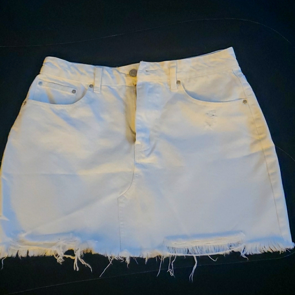 White Denim mini skirt